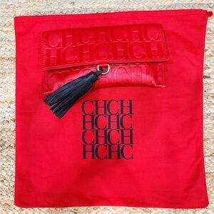 Red Clutch Bag with Tassel